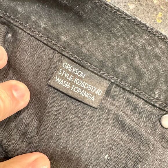 Monfrere Grayson Pants in Topanga Wash. black/cream. Size 38. - Picture 8 of 10